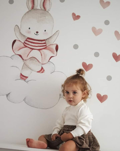 imagine autocolant perete domnisoara iepuras