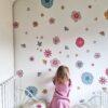 Sticker textil Murale pentru camera fete Flori