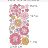 Dimensiune stickere Flori Pastel