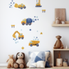 Sticker textil Murale pentru camera baietilor Pe santier