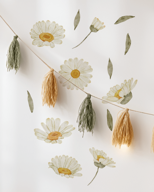 autocolant perete pentru fete margarete