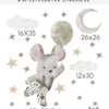 Dimensiune Sticker textil Murale pentru camera copiilor Soricel