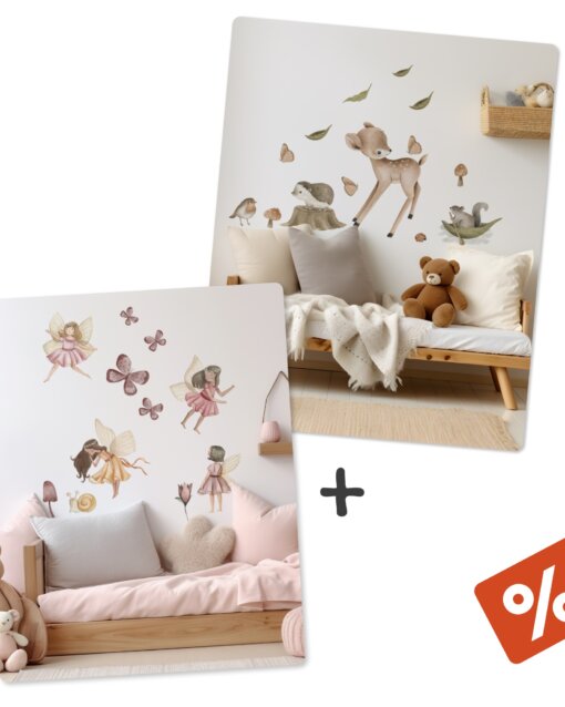 Pachet promotional stickere textile zane si caprioara