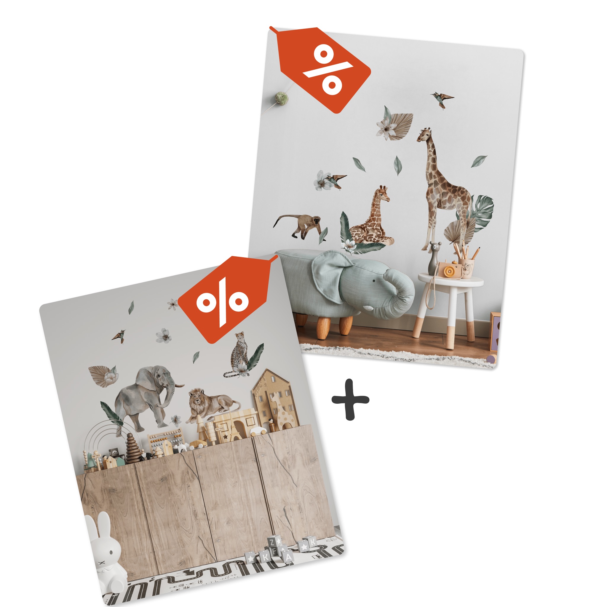 Pachet promotional stickere textile In savana