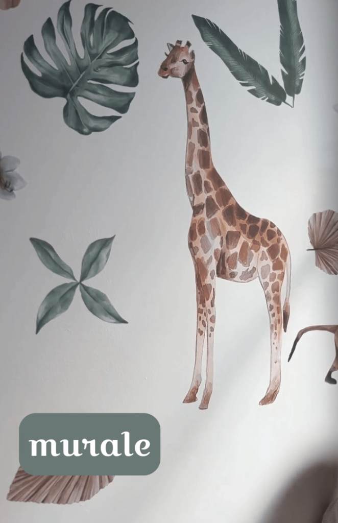 stickere textile pentru perete girafe